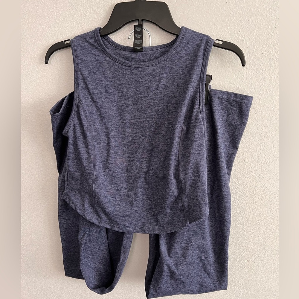 Zobha Heathered Blue Yoga Set